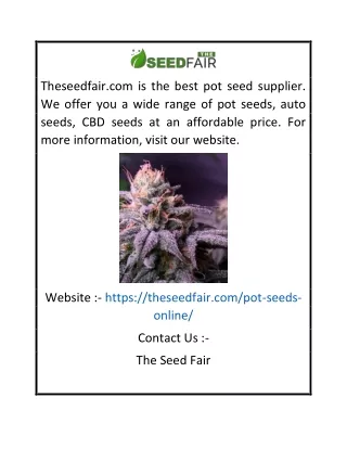 theseedfair com is the best pot seed supplier