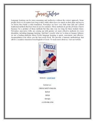 Creole Book | Jacquesjulmice.com