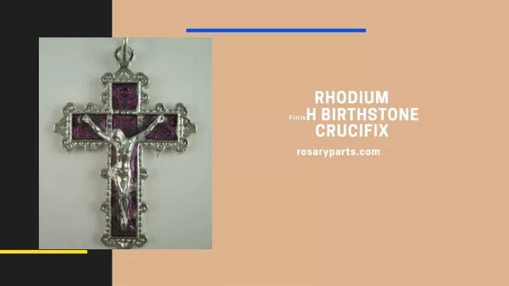 rhodium finis h birthstone crucifix