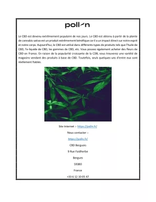 Produits CBD en ligne | Polln.fr