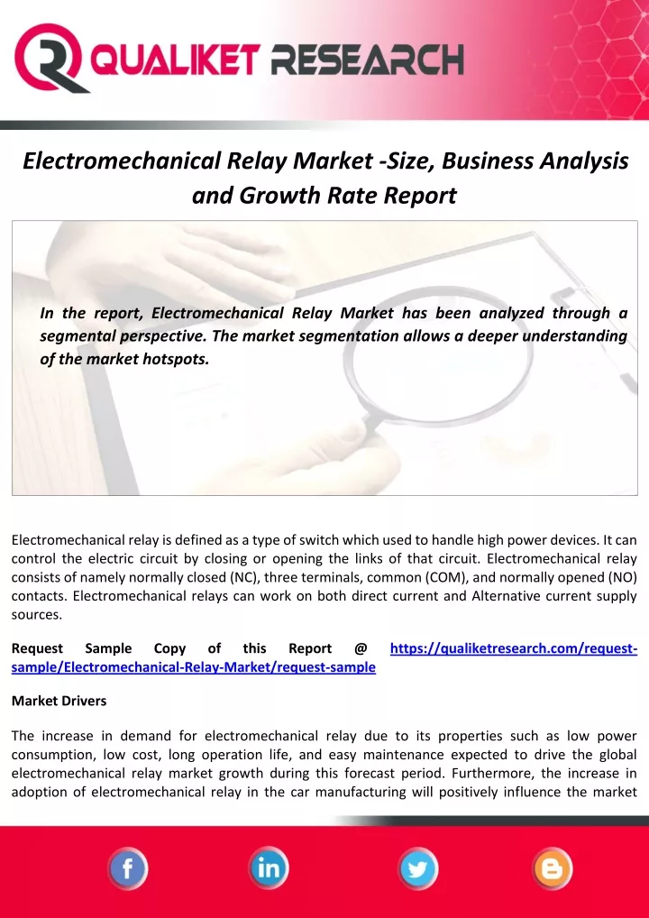 electromechanical relay market size business
