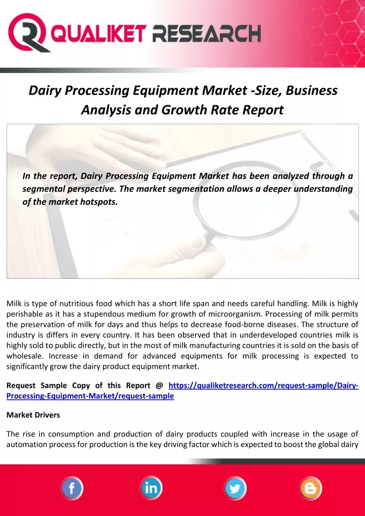 dairy processing equipment market size business