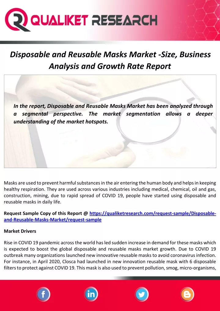 disposable and reusable masks market size