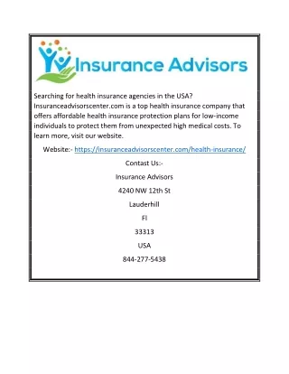 Health Insurance Protection Plans | Insuranceadvisorscenter.com