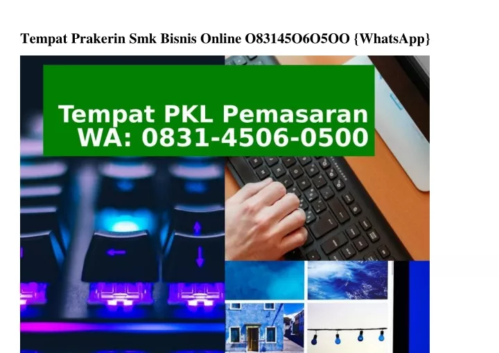 tempat prakerin smk bisnis online o83145o6o5oo