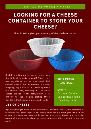 Looking for a cheese container to store your cheese?