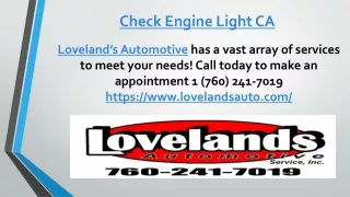 Check Engine Light CA