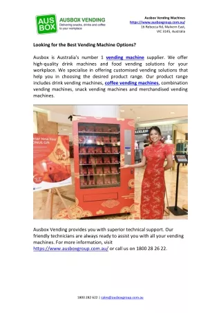 ausbox vending machines https www ausboxgroup
