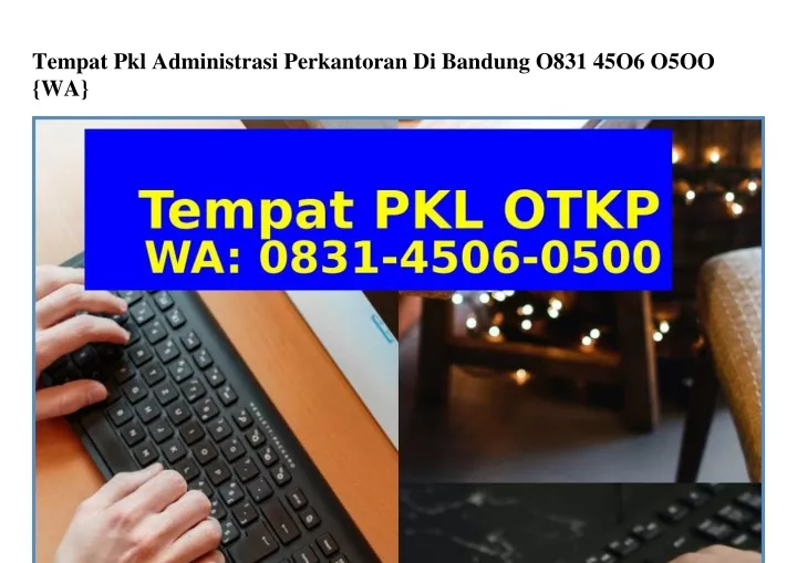 tempat pkl administrasi perkantoran di bandung