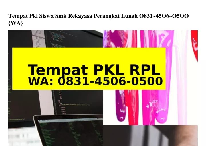 tempat pkl siswa smk rekayasa perangkat lunak