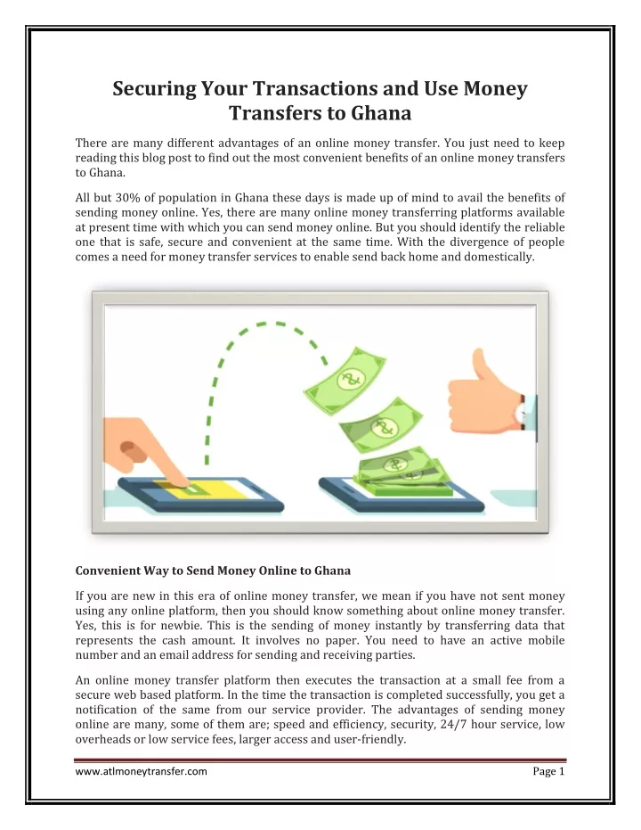 securing your transactions and use money