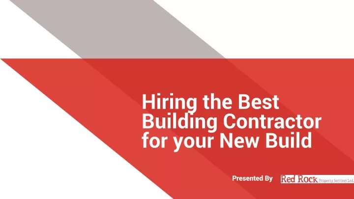 hiring the best building contractor for your