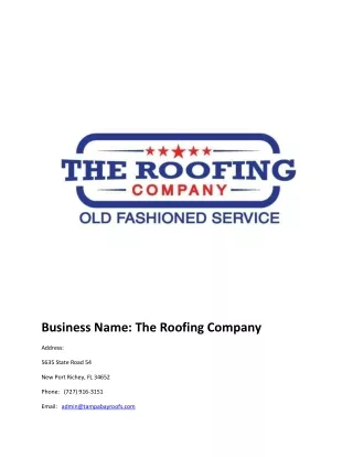 The Roofing Company