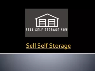 sell self storage