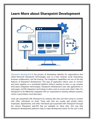 learn more about sharepoint development