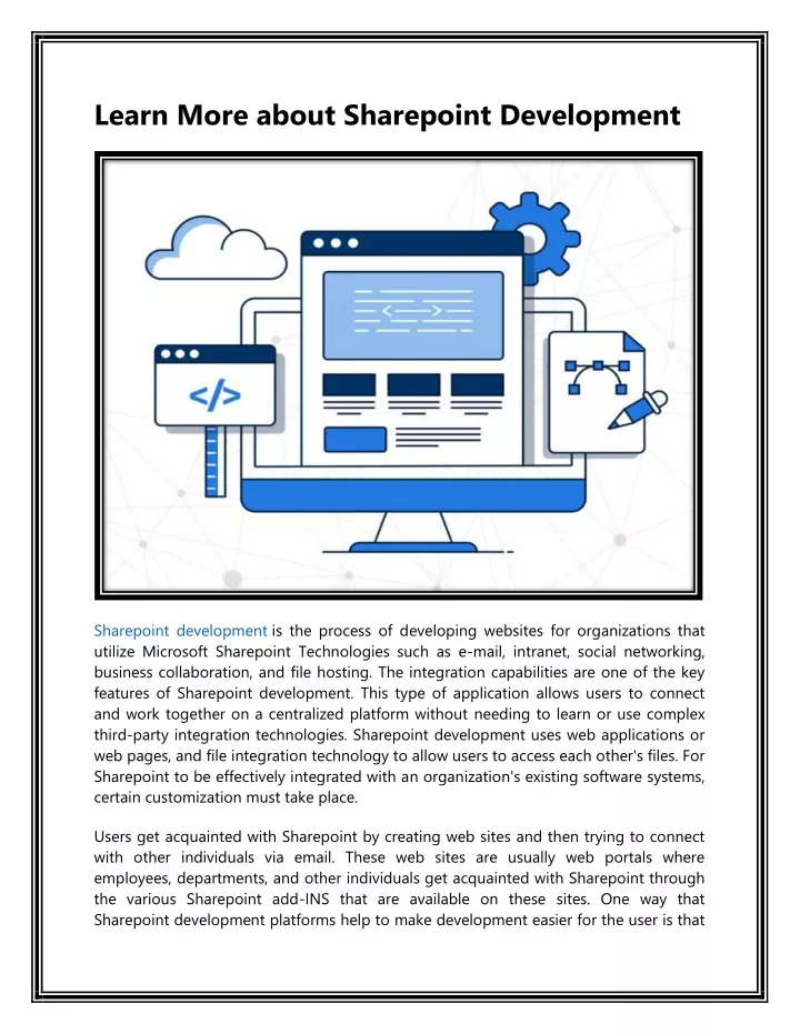 learn more about sharepoint development