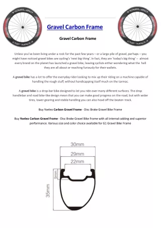 gravel carbon frame