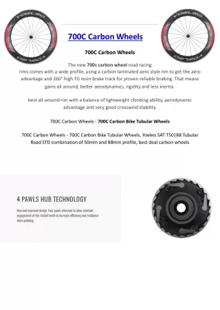 700c carbon wheels