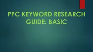 PPC Keyword Research Guide: Basic