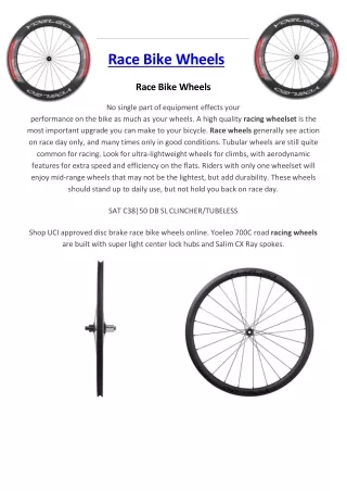race bike wheels
