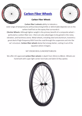 carbon fiber wheels