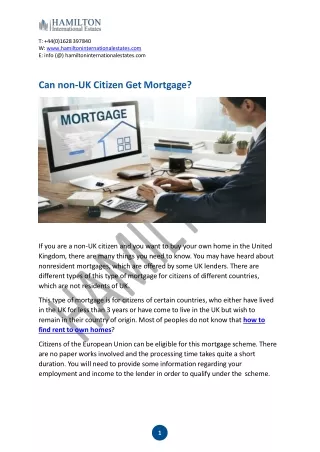 Can non-UK Citizen Get Mortgage?