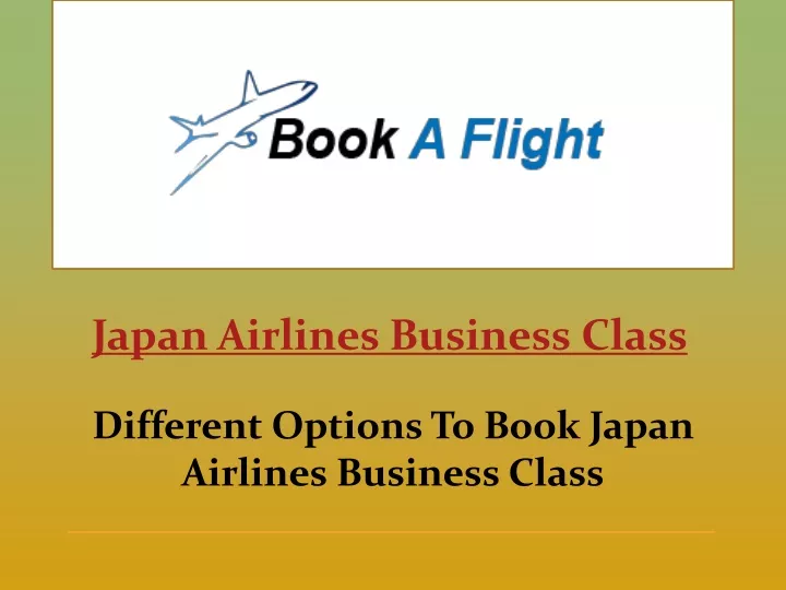 japan airlines business class