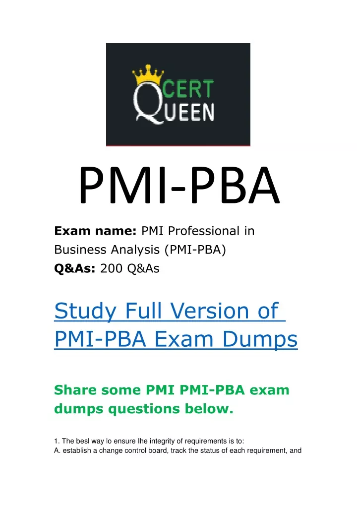 pmi pba exam name pmi professional in business