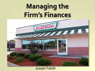Joseph Fabiilli | Managing the Firm’s Finances