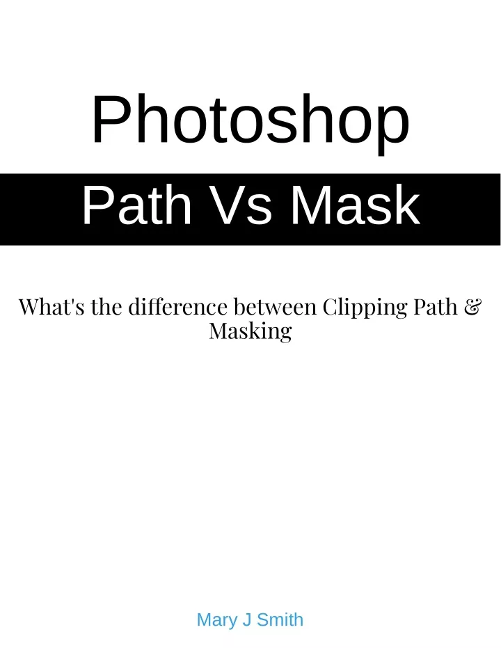 photoshop path vs mask