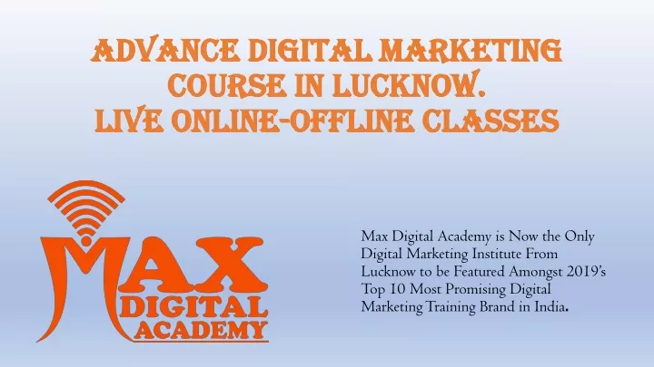 advance digital marketing course in lucknow live online offline classes