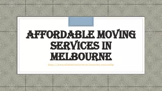 affordable moving services in melbourne