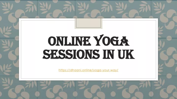 online yoga sessions in uk