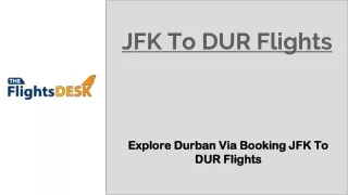 jfk to dur flights