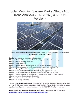solar mounting system market status and trend