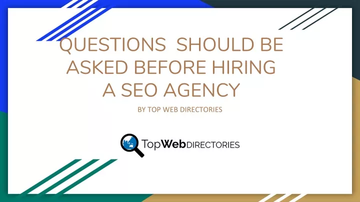 questions should be asked before hiring a seo agency