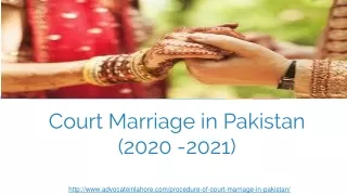 Court Marriage Procedure in Pakistan - Best Services of Lawyer For Court Marriage in Lahore
