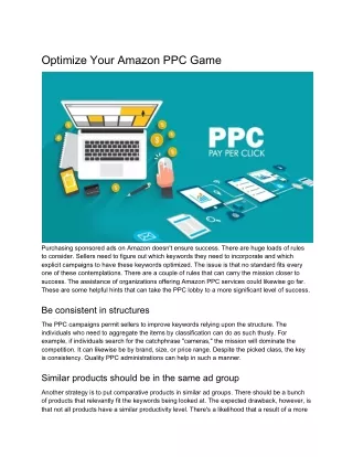 Optimize Your Amazon PPC Game