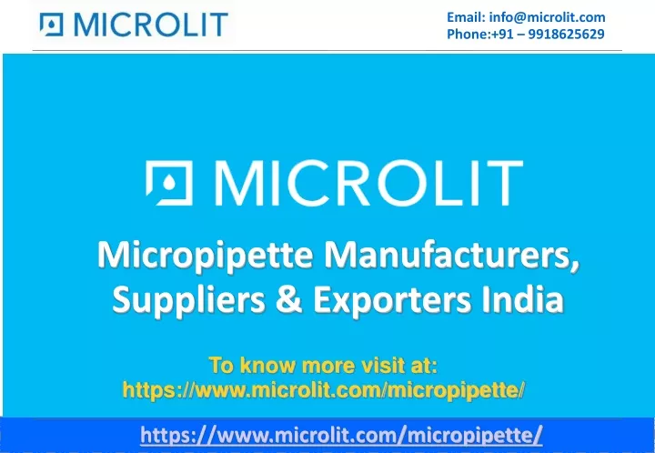 micropipette manufacturers suppliers exporters