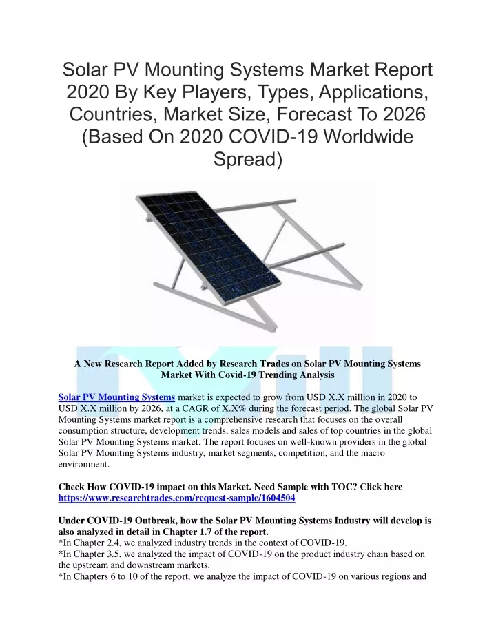 solar pv mounting systems market report 2020