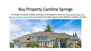 Buy Property Caroline Springs