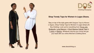 Shop Trendy Tops for Women in Lagos Ghana.