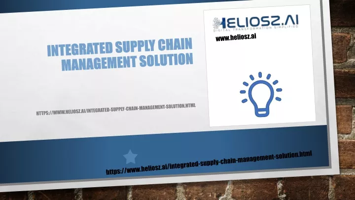 integrated supply chain management solution