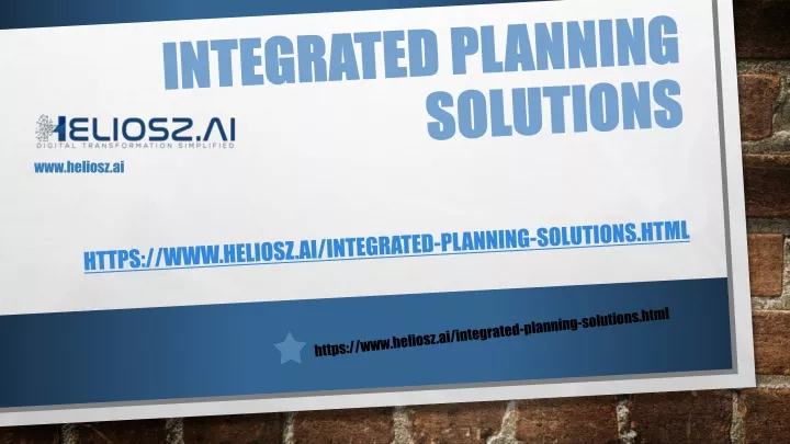 integrated planning solutions