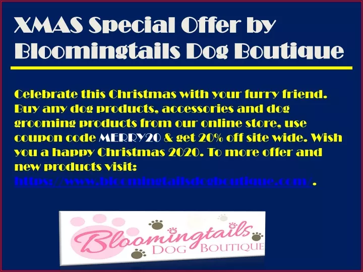xmas special offer by bloomingtails dog boutique