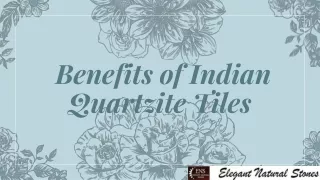 Benefits of Indian Quartzite Tiles