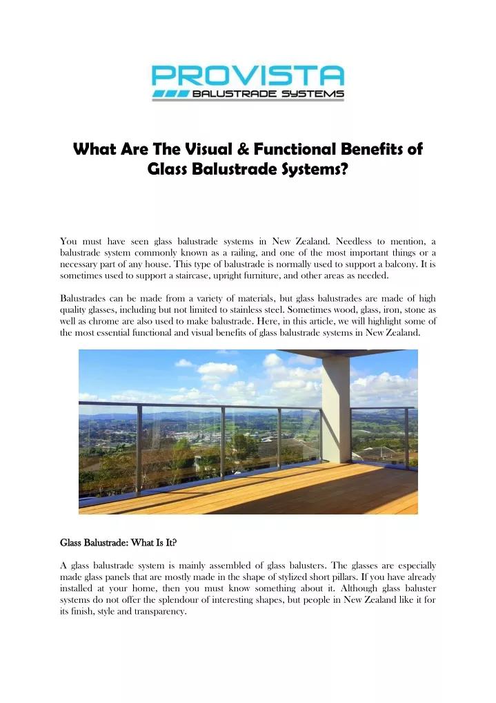 what are the visual functional benefits of glass