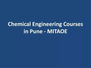 chemical engineering courses in pune mitaoe
