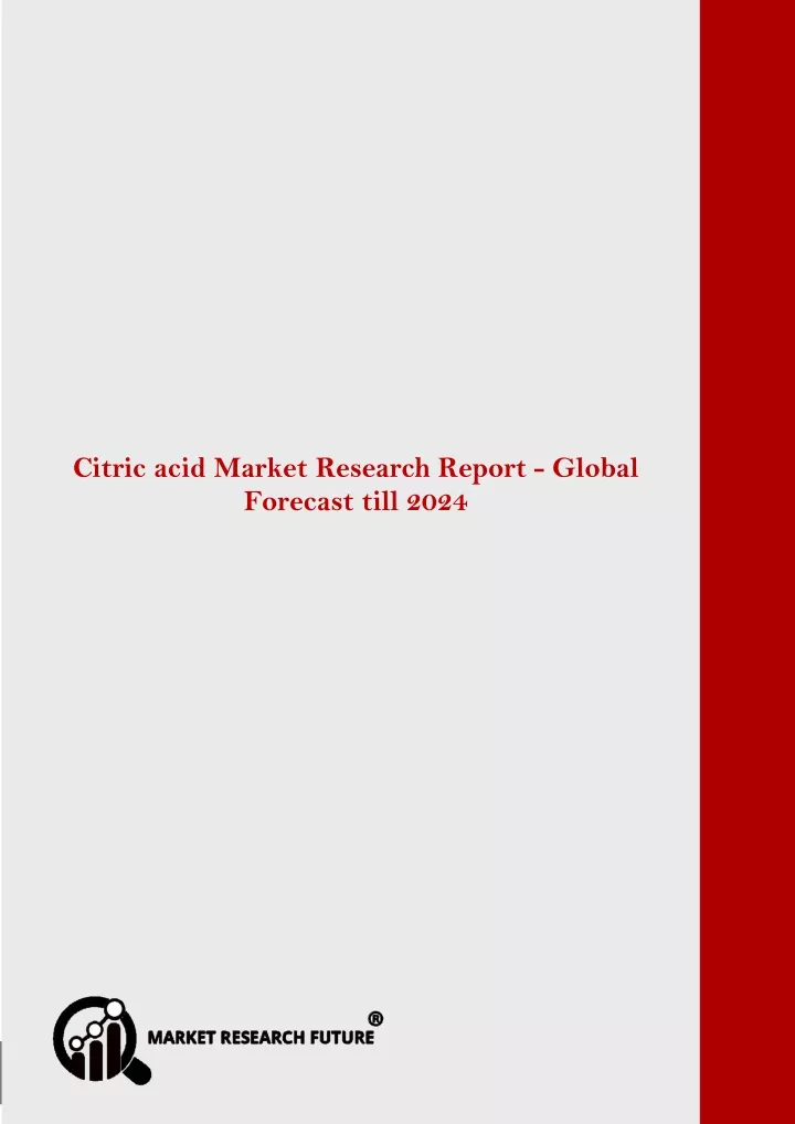 citric acid market is expected to garner