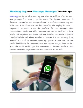 Whatsapp Spy And Whatsapp Messages Tracker App